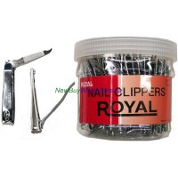 Royal Nail Clipper Large (Toe) - LOWEST $0.53pc - with File - Korea 36pcs/tub