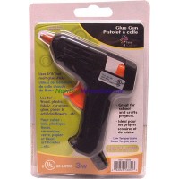 Electric Mini Hot Glue Gun Uses 5/16 inch hot melt glue sticks.