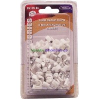 Cable Clips 8mm 80pcs White 3@$0.85 