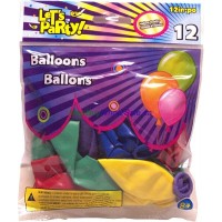 Balloons 12" Helium Quality 12pk per dozen 