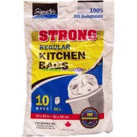 Kitchen Garbage Bags 20" x 22" 10pk 100% Biodegradeable & Strong