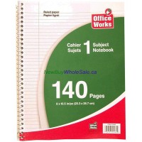 Note Book Coil 8"x10.5" 140 pages LOWEST $1.88