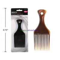 Hair Pick Carded assorted black and brown