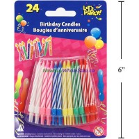 Birthday Candles 24pk with holders 