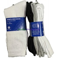 4pk Sports Socks, 3 pairs per pack (white, grey, black) Size 10 -13 $0.67