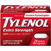 Tylenol Extra Strength Caplets or Tablets Acetaminophen USP 500mg 24ct