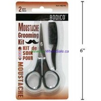 Moustache Grooming Kit, scissor+blk comb, blister card(HZ)