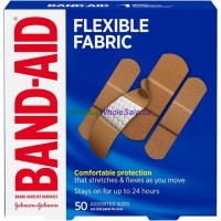 Band-Aid Flexible Fabric Assorted Sizes Brand Adhesive Bandages 50ct