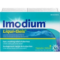 Imodium Liqui-Gels Lactose Free Loperamide HCl Capsules 2mg 6ct 