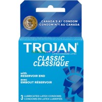 Trojan Classic Lubricated Latex Condoms 3ct