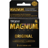 Trojan Magnum Large Original Lubricated Latex Condoms 3ct