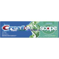 Crest Complete Plus Whitening Toothpaste Scope Minty Fresh Striped Dentifrice with Fluoristat 20mL