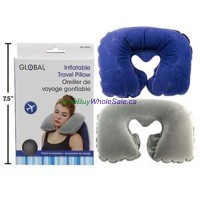 Travel Pillow, Flocked, 18"x11", 2 col.,