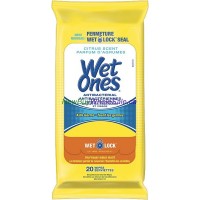 Wet Ones Antibacterial Citrus Scent Hand & Face Wipes 20ct Kills germs 20pk LOWEST 