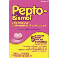 Pepto Bismol Bismuth Subsalicylate Chewable Tablets 12ct