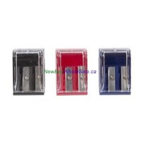 Pencil Sharpners 3pcs Double Holes with cover - Carded 