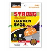 Garden Garbage Bags 5pk H D Orange 30inx48in BIODEGRADABLE