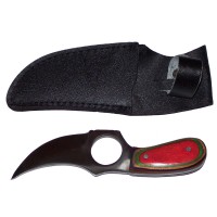 6" Short Skinner Knife with leather sheath. 